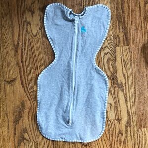 Love to Dream Grey Baby Swaddle Sack with Front Zipper